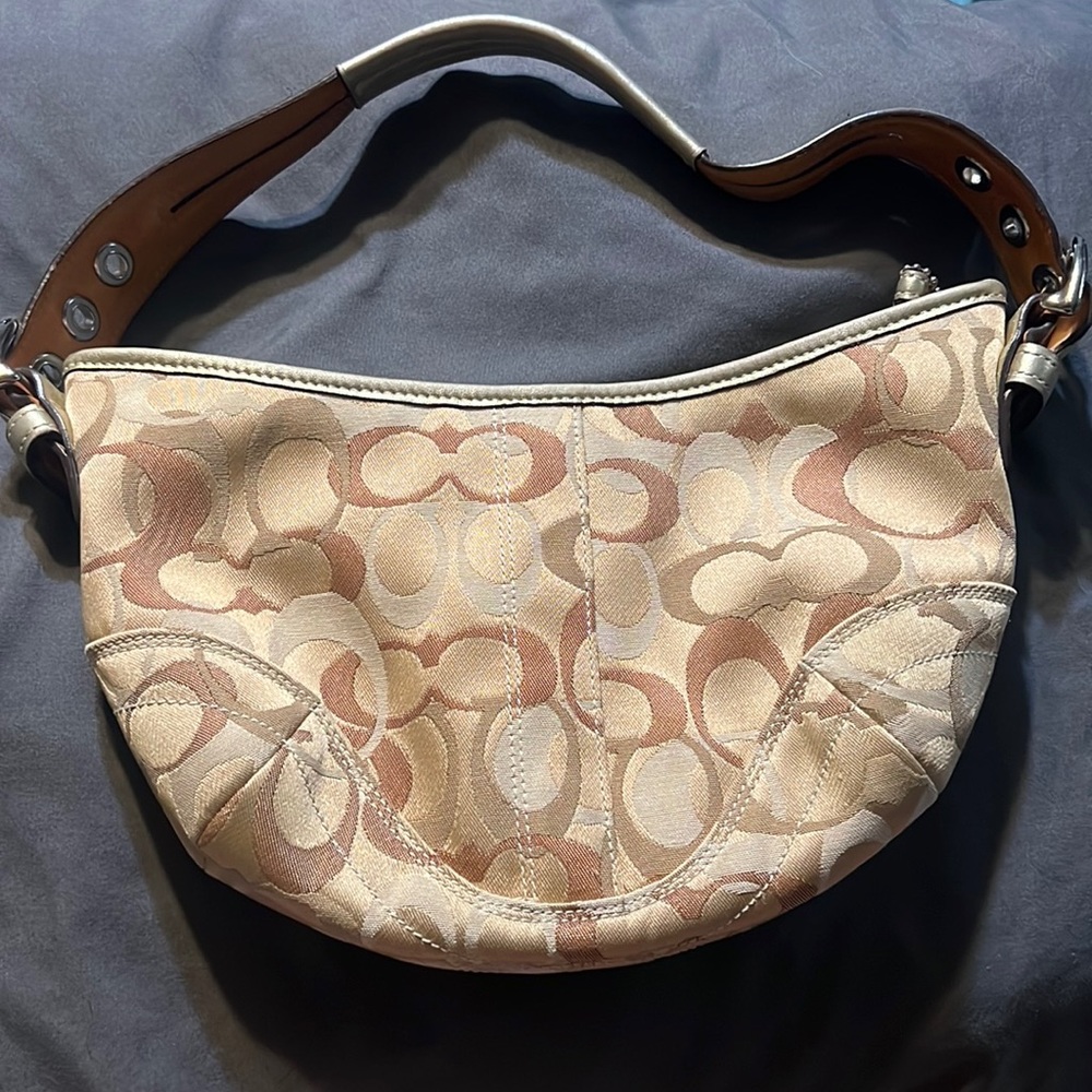 Tan Coach bag